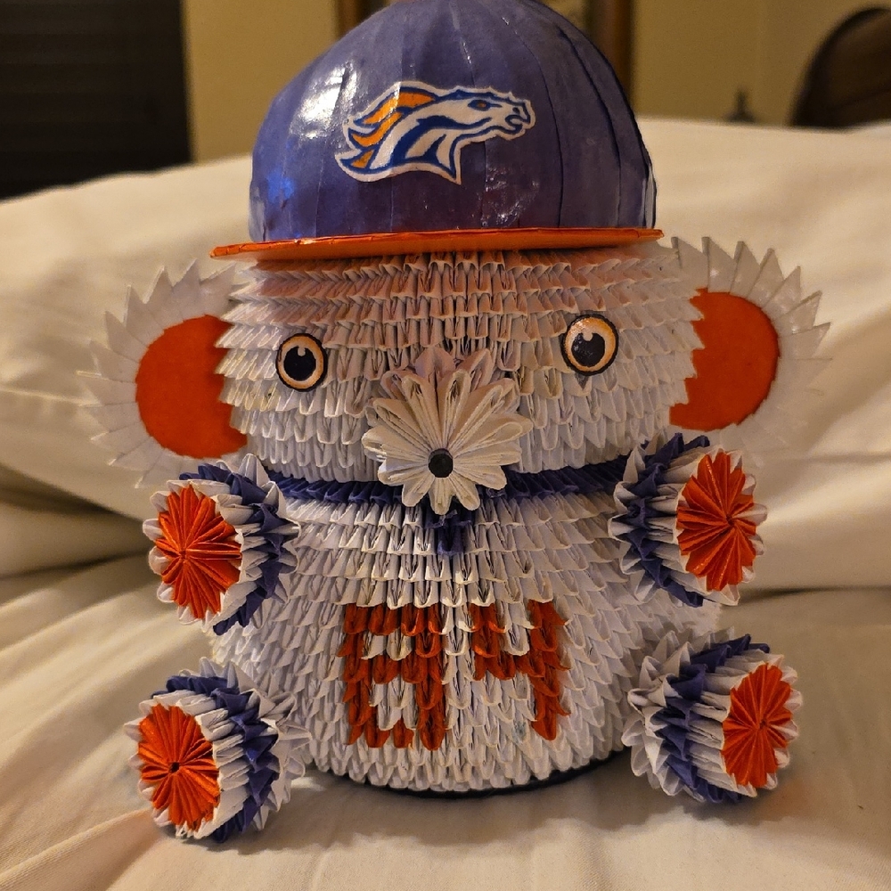Handcrafted Origami Bear  Entirely w/ Paper Tissue by an Inmate AZ State Prison